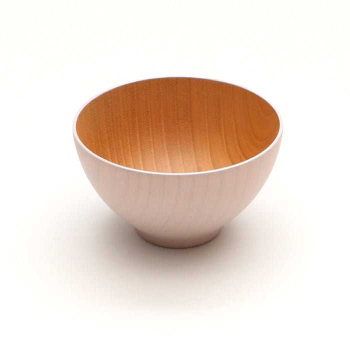 【名入れ可能】木彩椀/ビターカラーズ 卯の花(白)