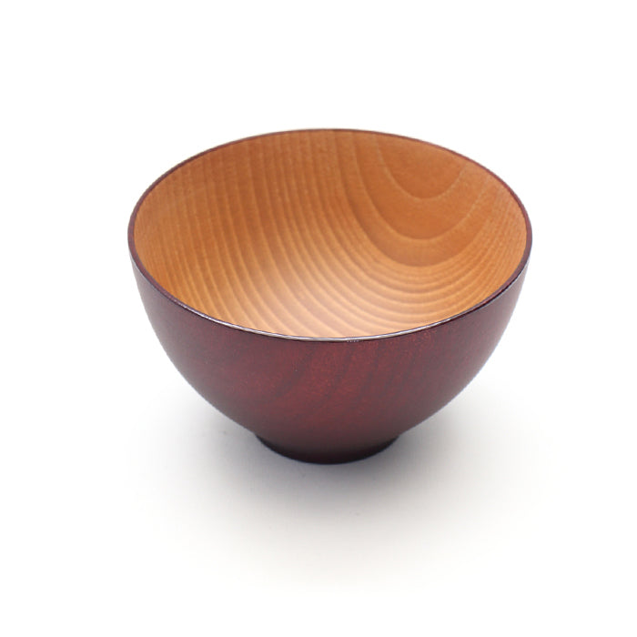 【名入れ可能】木彩椀/ビターカラーズ 葡萄色(赤)
