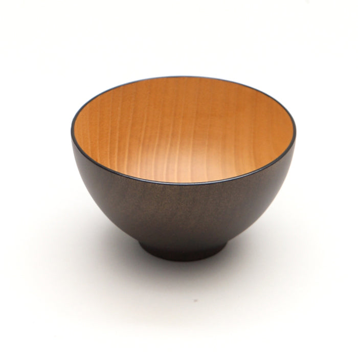 【名入れ可能】木彩椀/ビターカラーズ 黒鳶(茶)