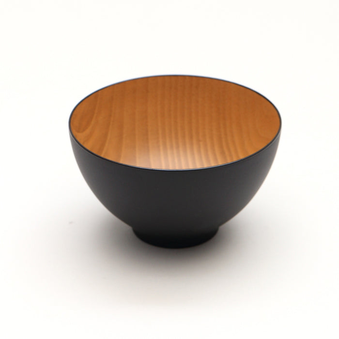 【名入れ可能】木彩椀/ビターカラーズ 濡羽(黒)