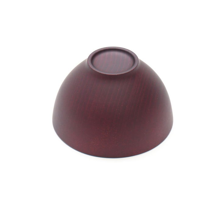 【名入れ可能】木彩椀/ビターカラーズ 葡萄色(赤)