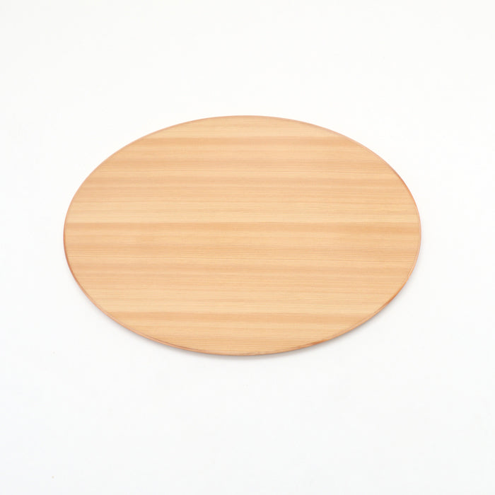 【木製越前塗アールデコ】オーバルトレー(白木)