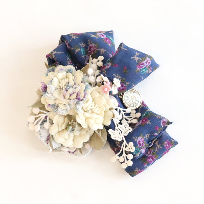 草木染めコサージュ小