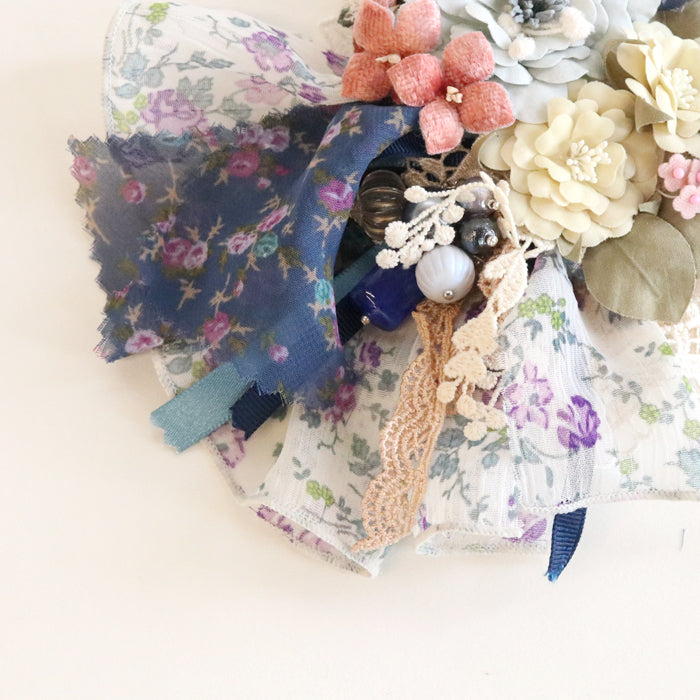 草木染めコサージュ大