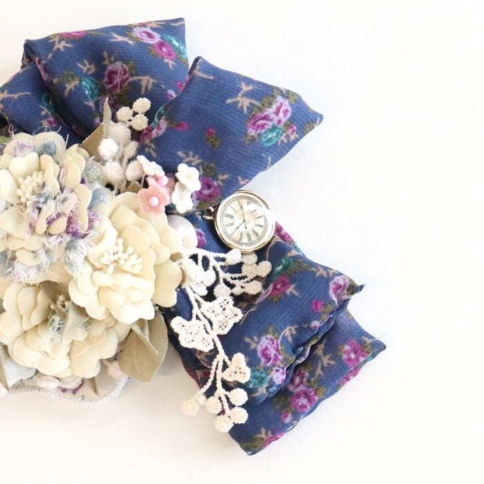 草木染めコサージュ小