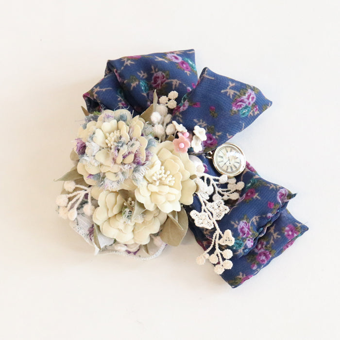 草木染めコサージュ小