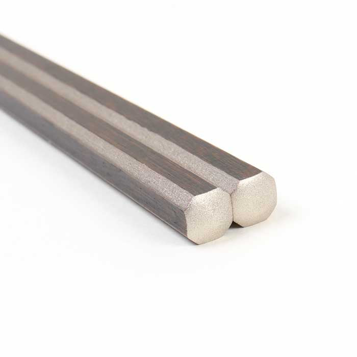 亀甲箸 光線 銀