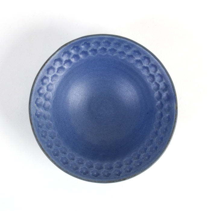 【越前焼】印花小鉢 青