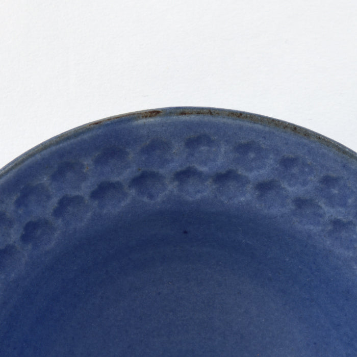 【越前焼】印花小鉢 青