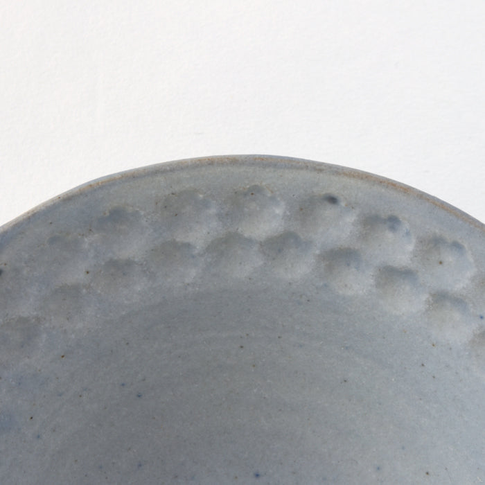 【越前焼】印花小鉢 青