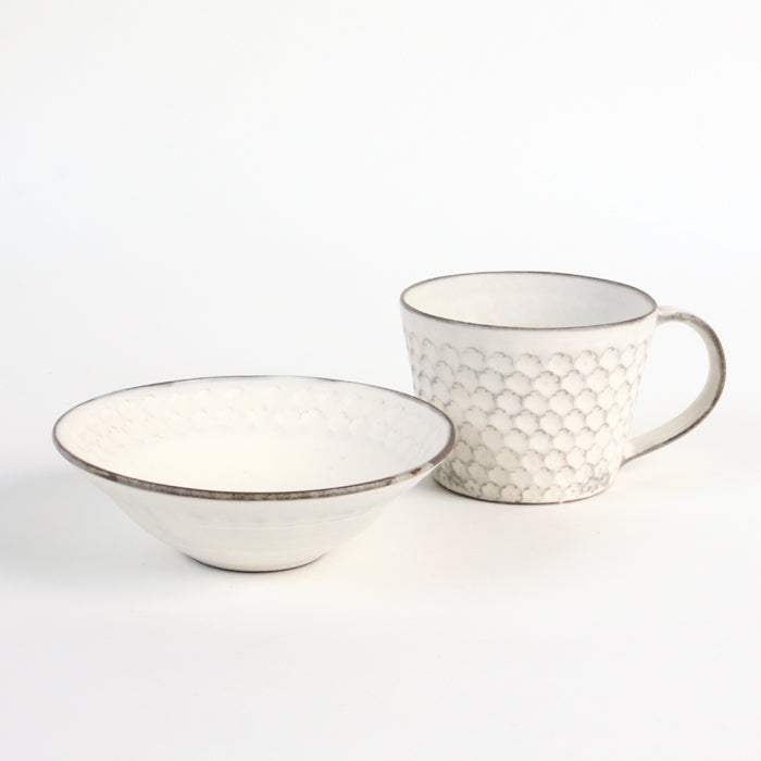 【越前焼】印花小鉢 青