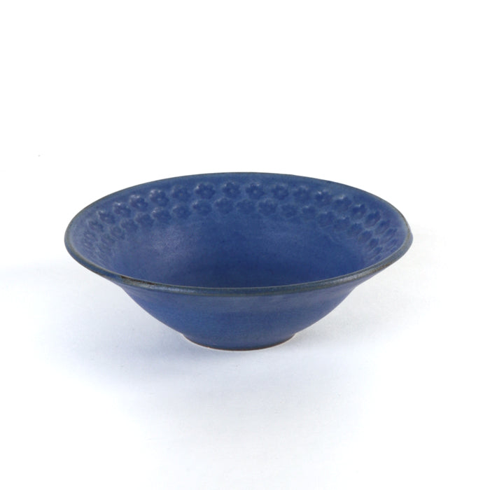 【越前焼】印花小鉢 青
