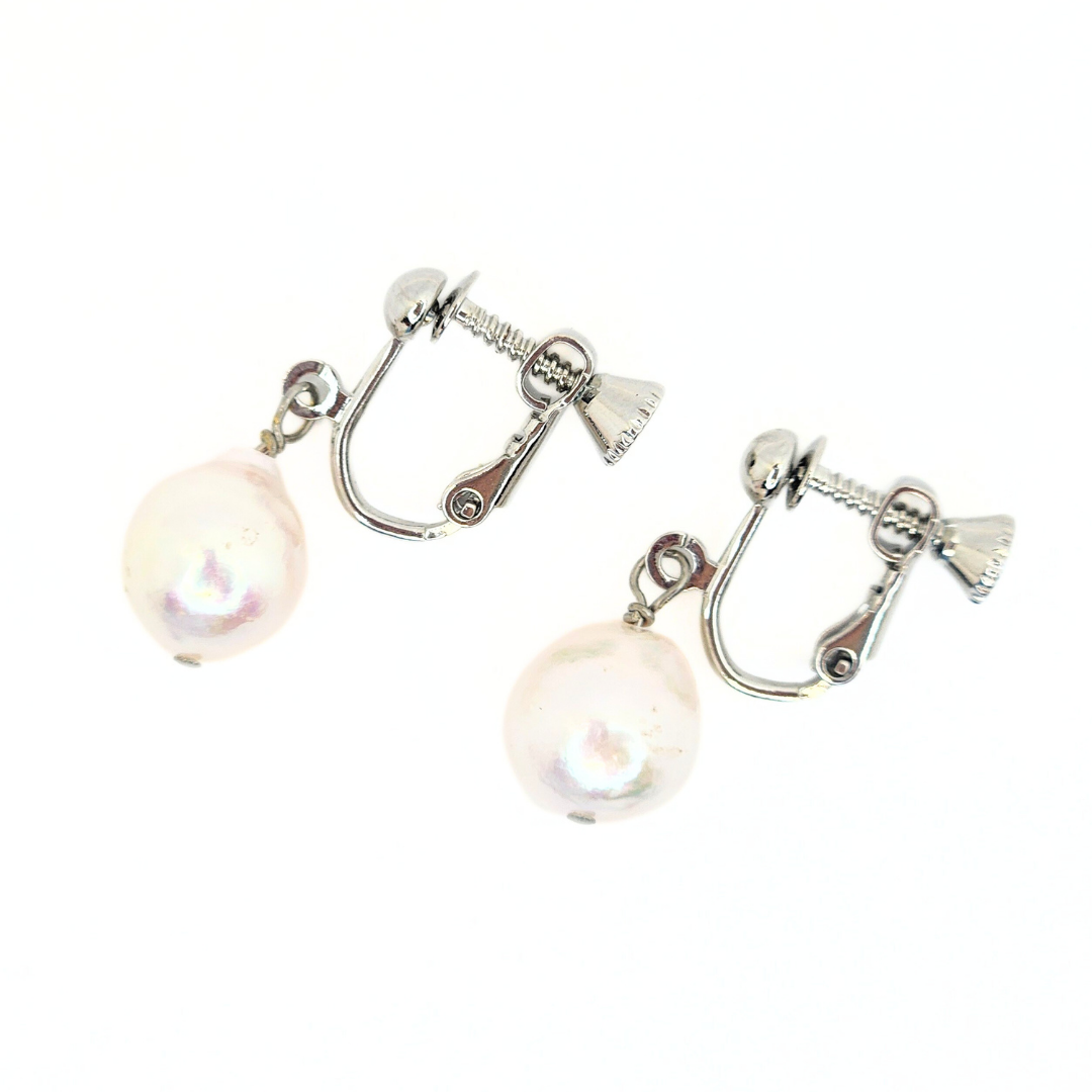 10mmパール シルバーイヤリング