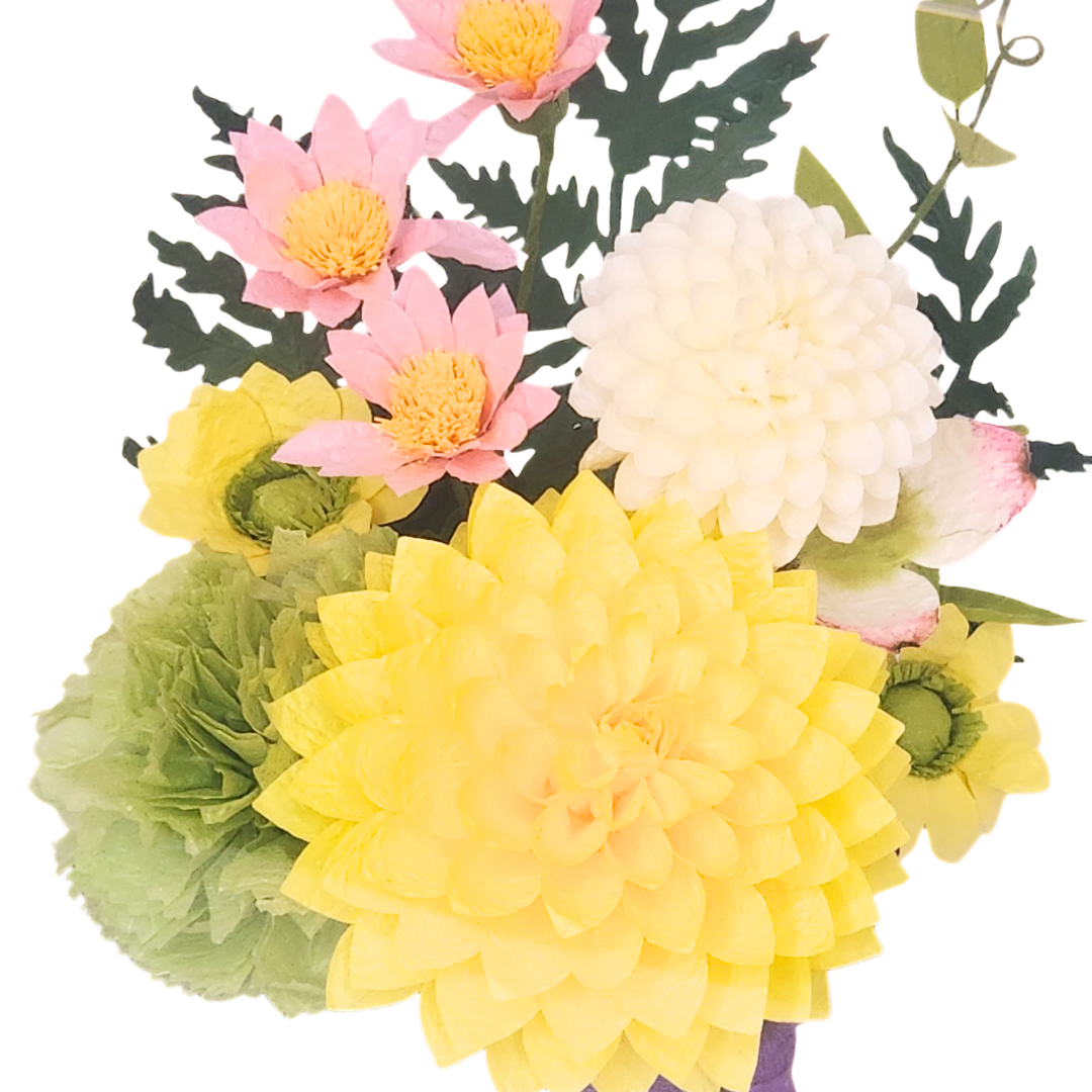 【越前和紙】黄ダリアのお仏花