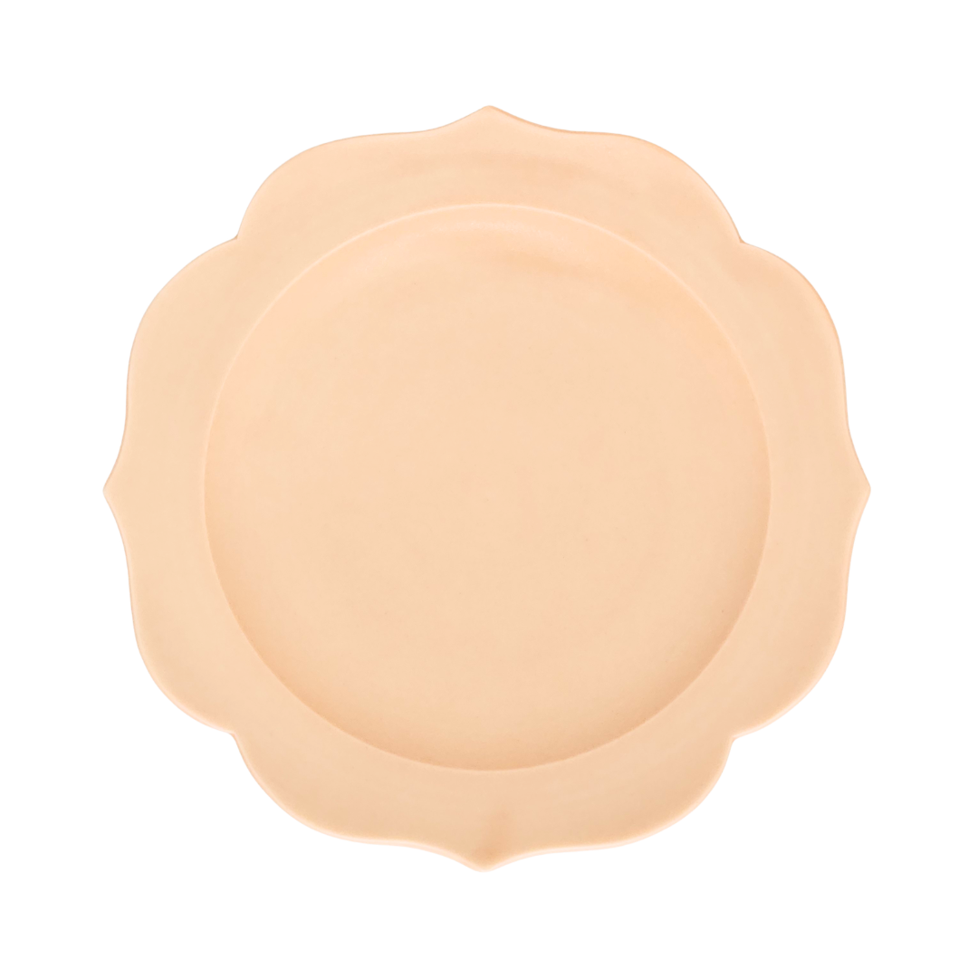 蓮花 リム皿 (深) マットピンク（化粧箱入り）