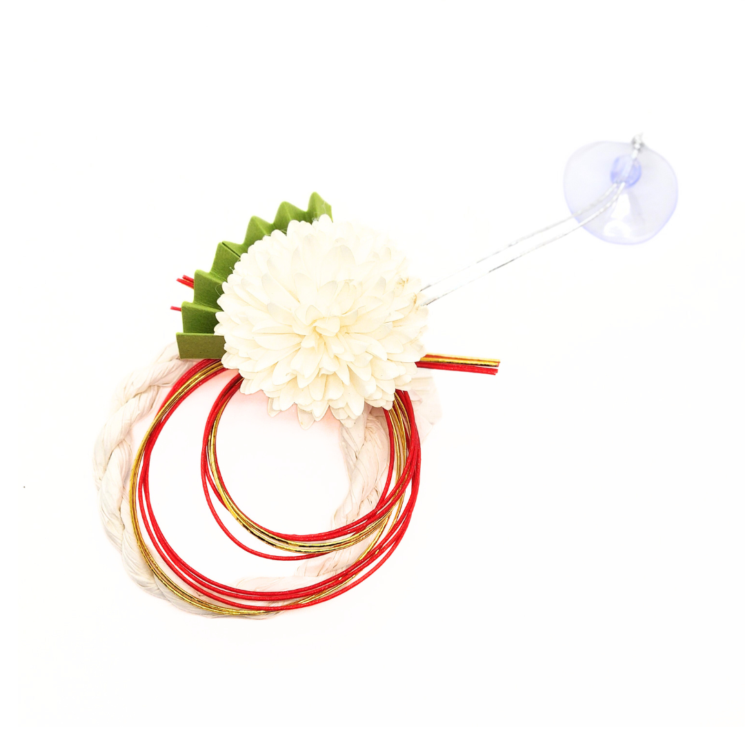 【越前和紙】車用　しめ飾り　白