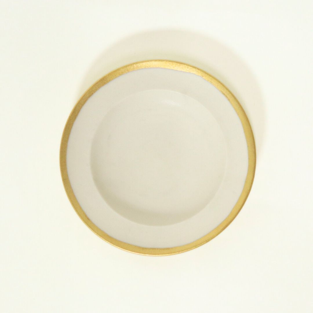 豆皿 金縁 マットホワイト
