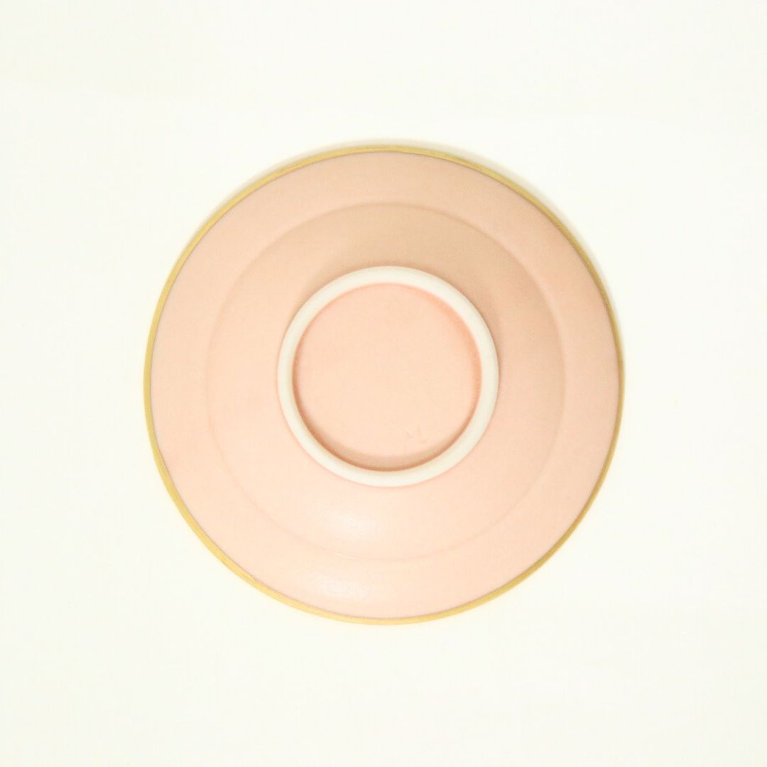 豆皿 金縁  マットピンク