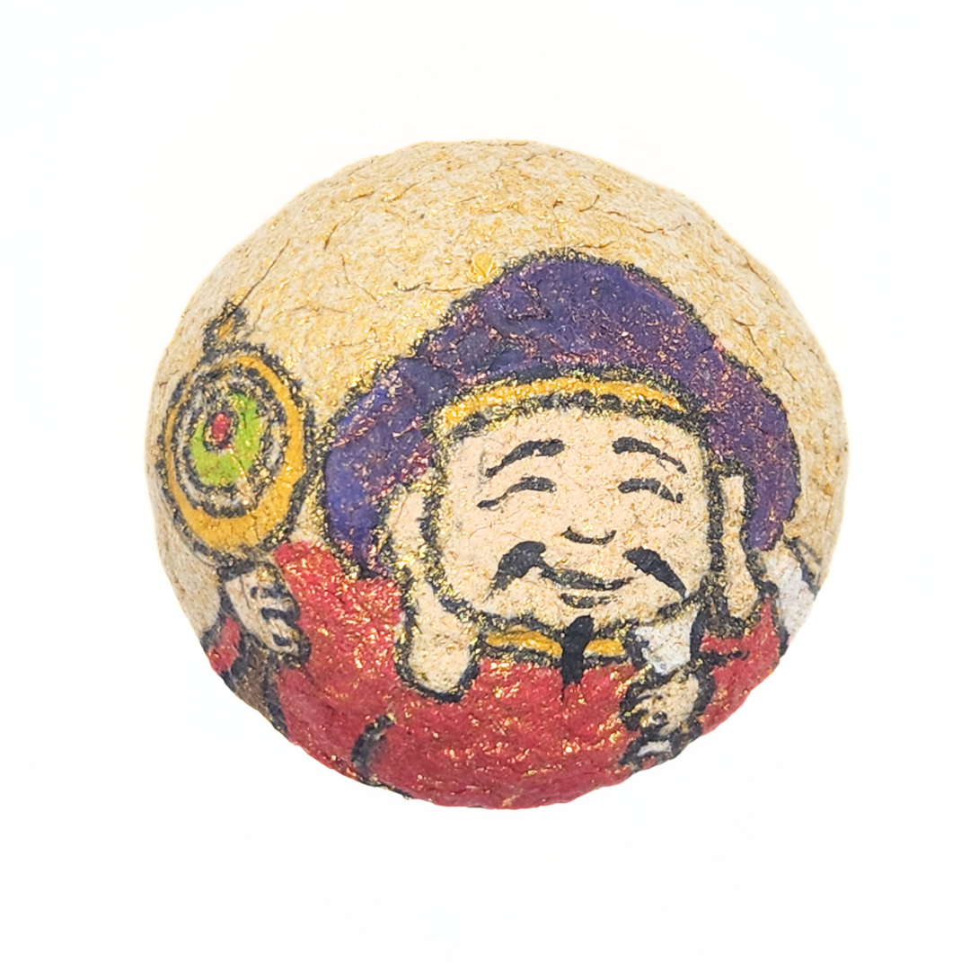 【越前和紙】手漉き和紙おきあがりこぼし　大黒天 -金-