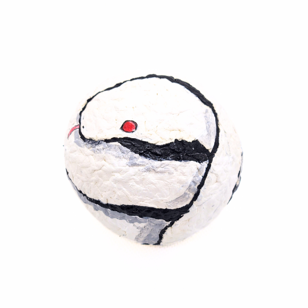 【越前和紙】手漉き和紙おきあがりこぼし　巳-白-