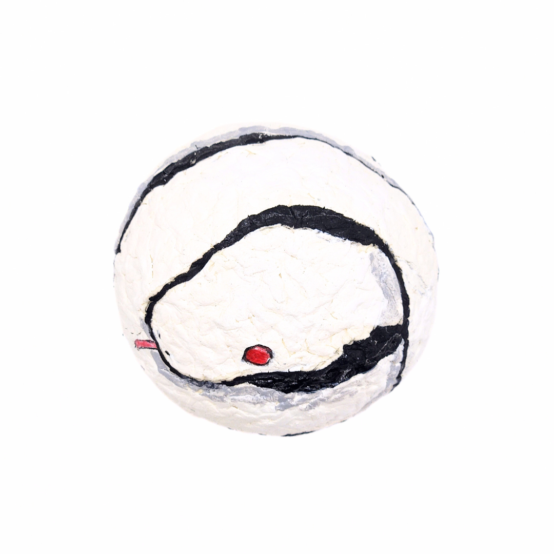 【越前和紙】手漉き和紙おきあがりこぼし　巳-白-