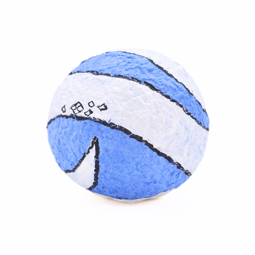 【越前和紙】手漉き和紙おきあがりこぼし　巳-青-