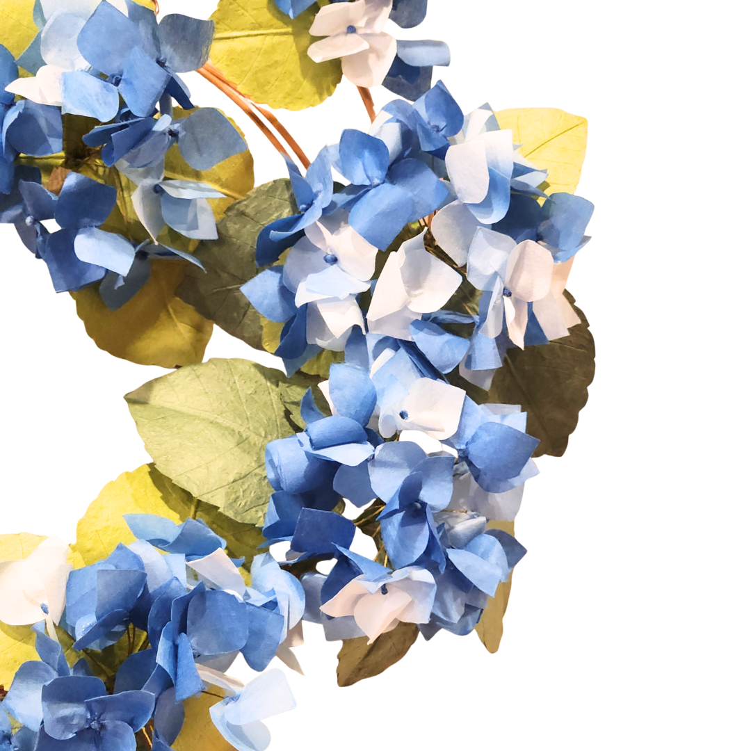 越前和紙の花 ウォールアート　紫陽花