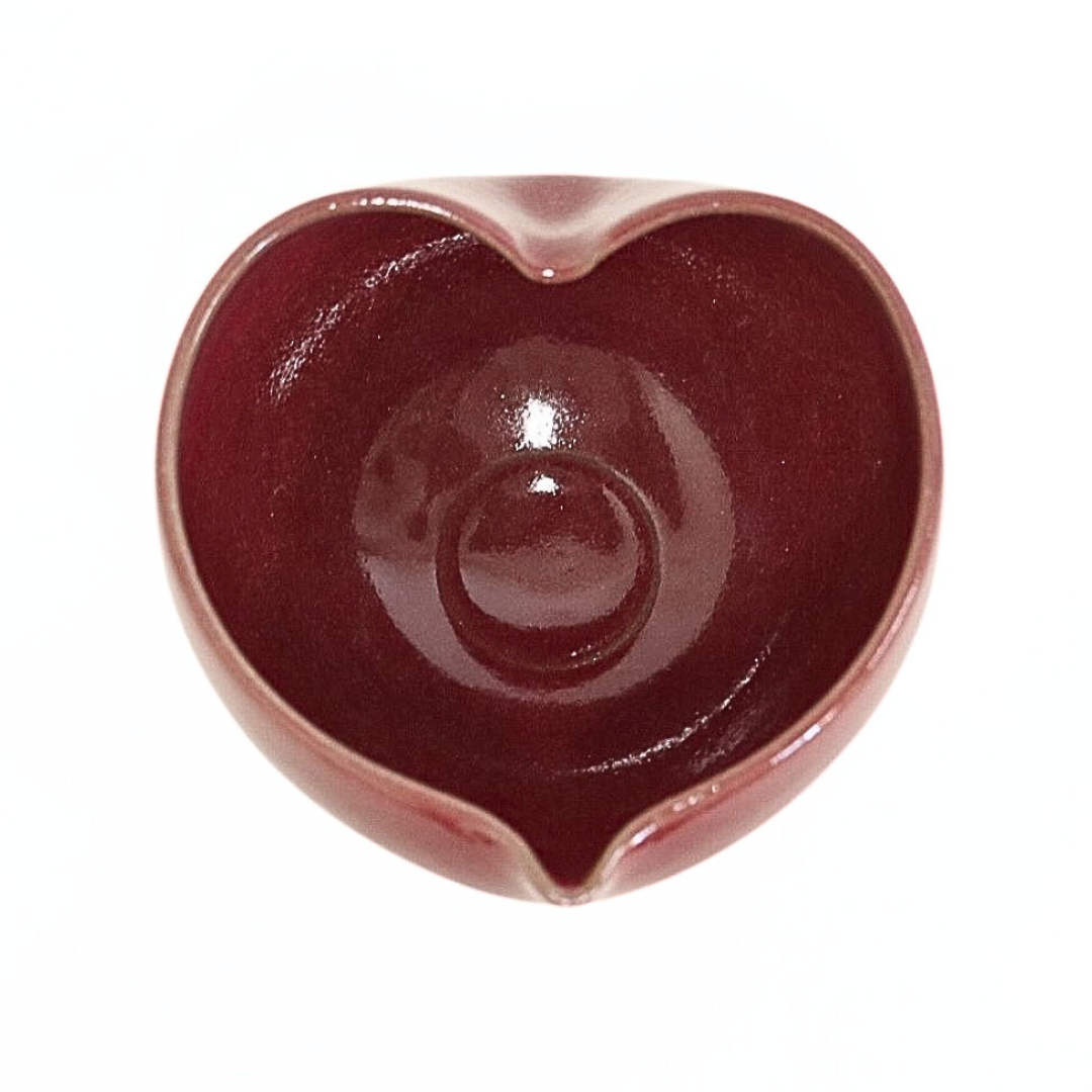 【越前焼】パープルハート ハートの抹茶椀