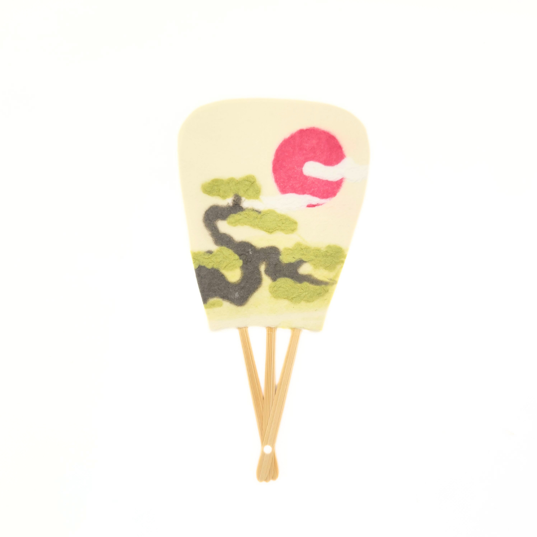 【越前和紙】うちわ小　松