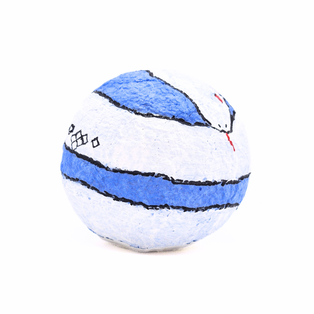 【越前和紙】手漉き和紙おきあがりこぼし　巳-青-