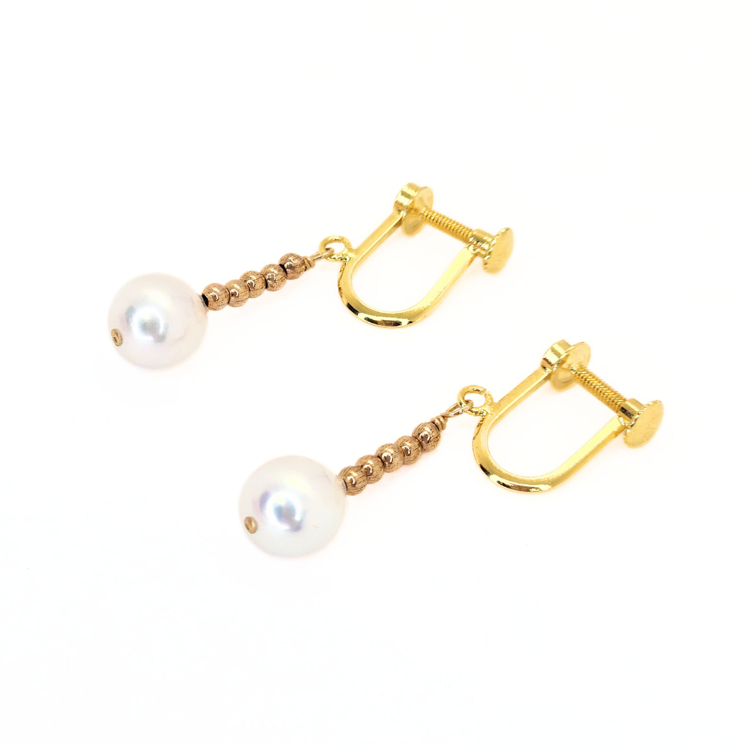 6mmパール ドロップイヤリング