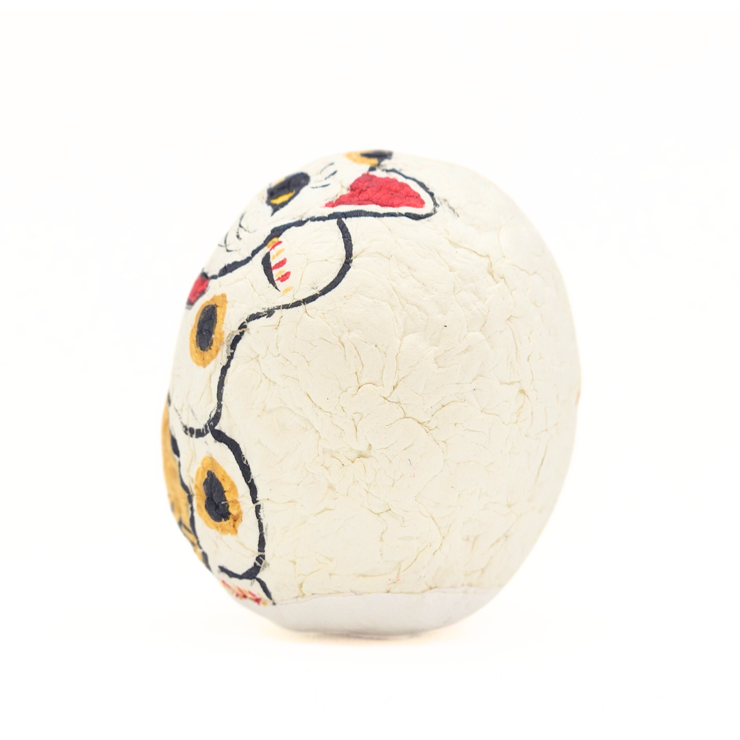 【越前和紙】手漉き和紙おきあがりこぼし　左手をあげたまねきねこ