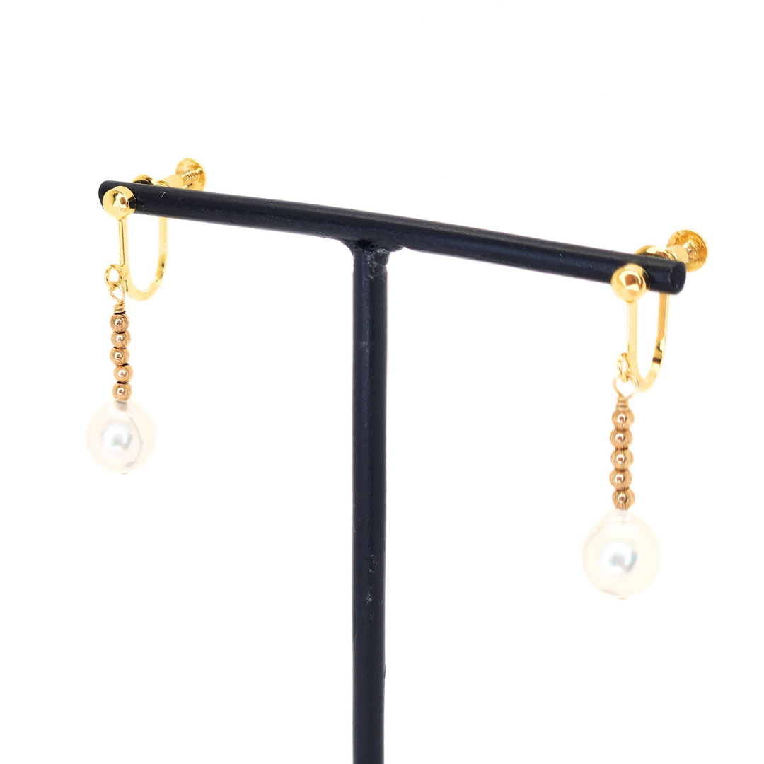 6mmパール ドロップイヤリング