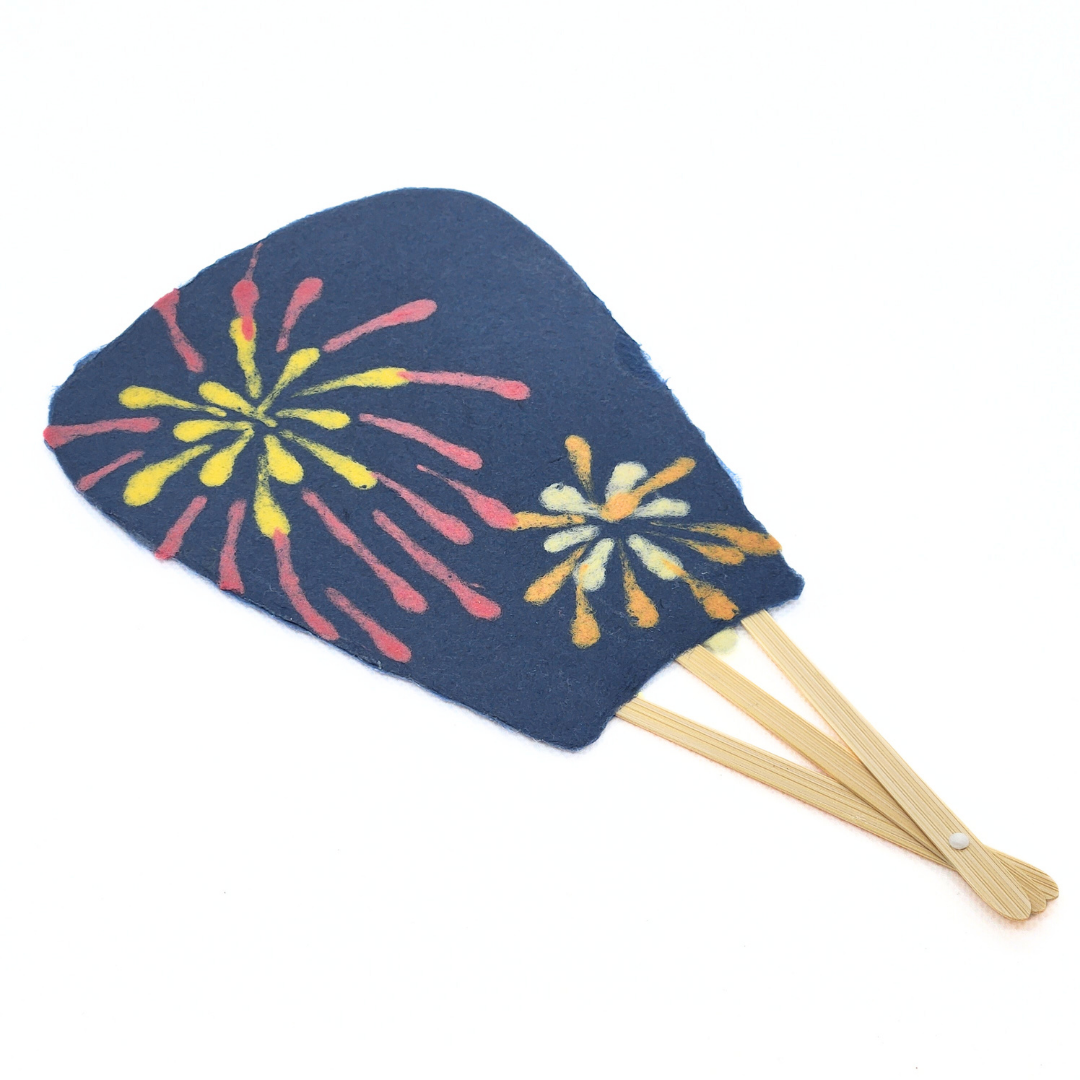 【越前和紙】うちわ小　打ち上げ花火 2