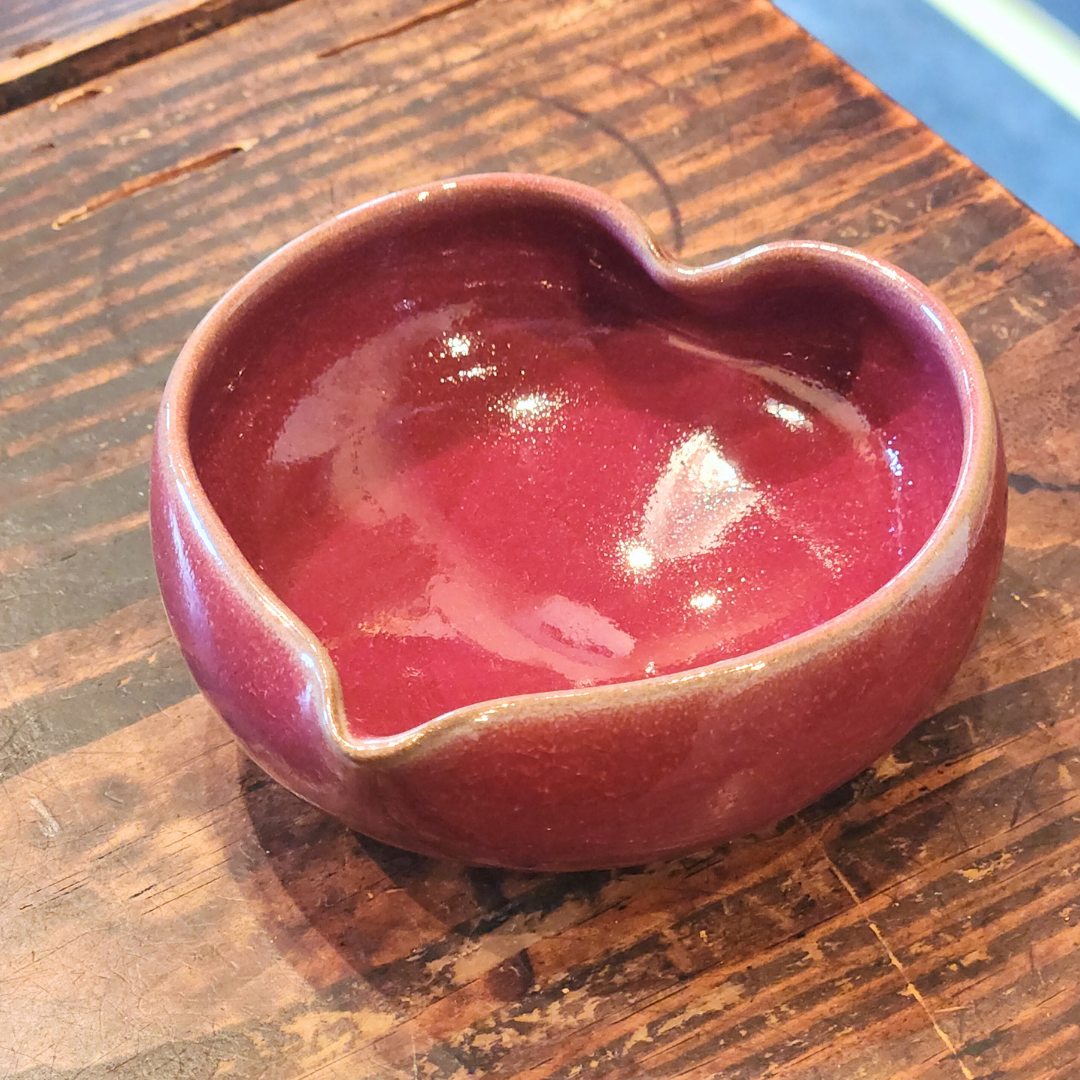 【越前焼】パープルハート ハートの小鉢