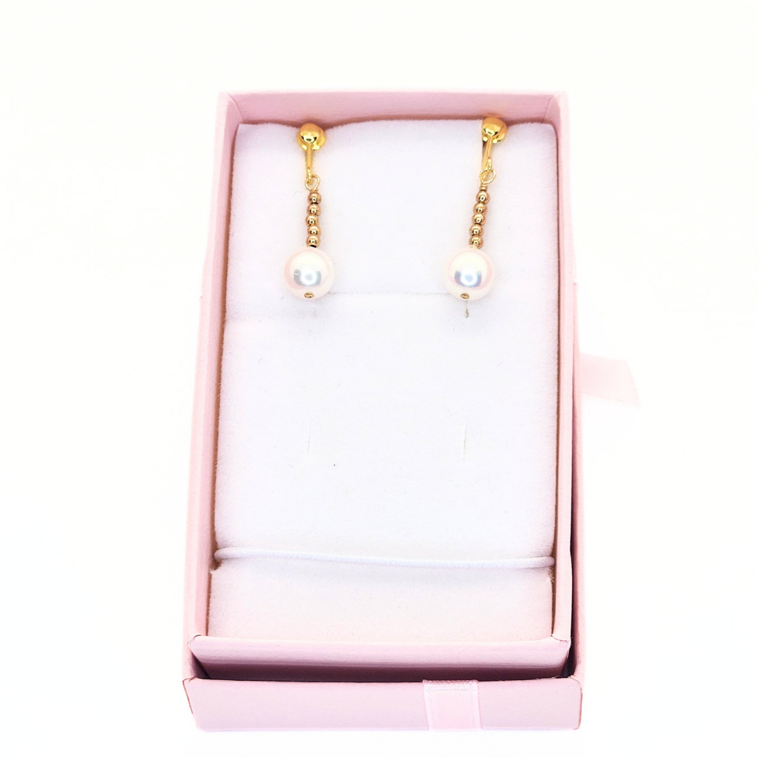 6mmパール ドロップイヤリング