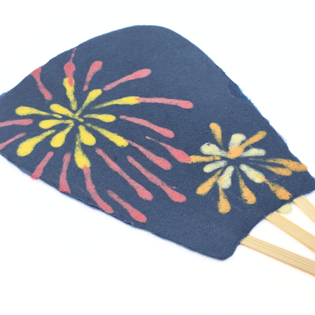 【越前和紙】うちわ小　打ち上げ花火 2