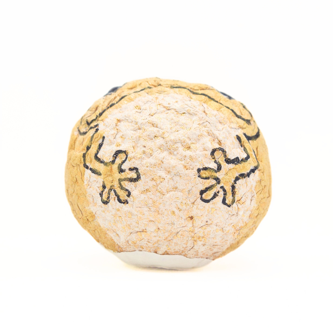 【越前和紙】手漉き和紙おきあがりこぼし　かえる-金-