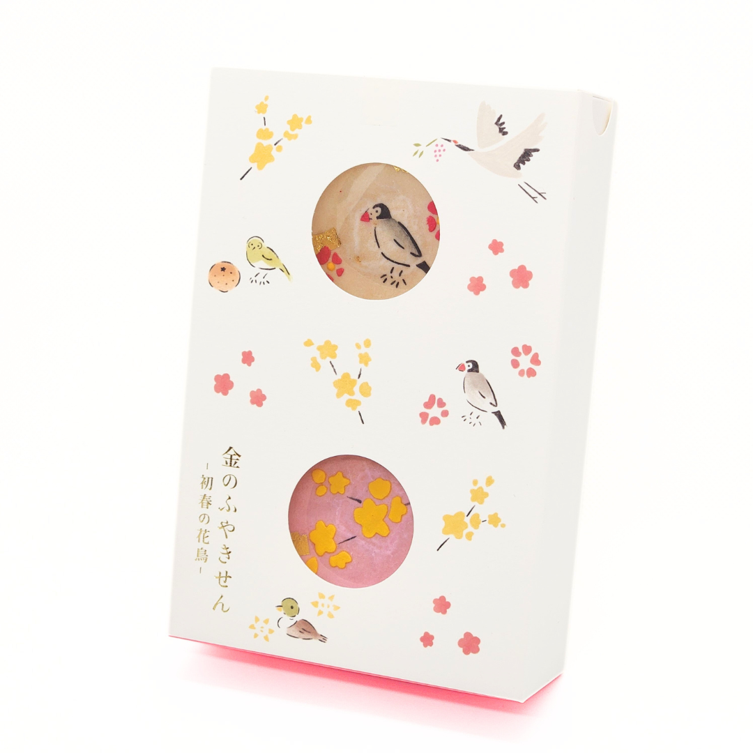 金のふやきせん -初春の花鳥-