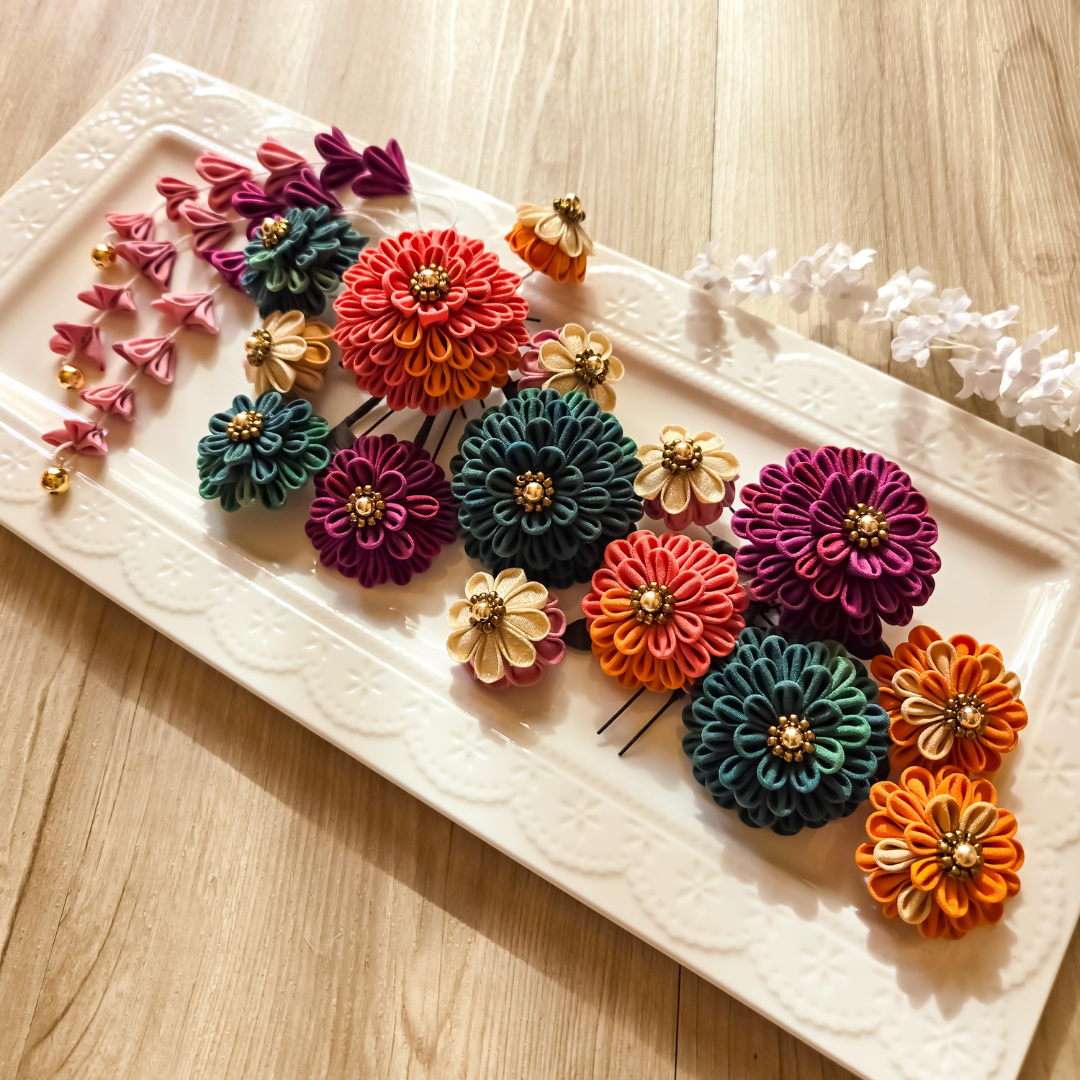 つまみ細工 振袖にあわせたセミオーダー髪飾り