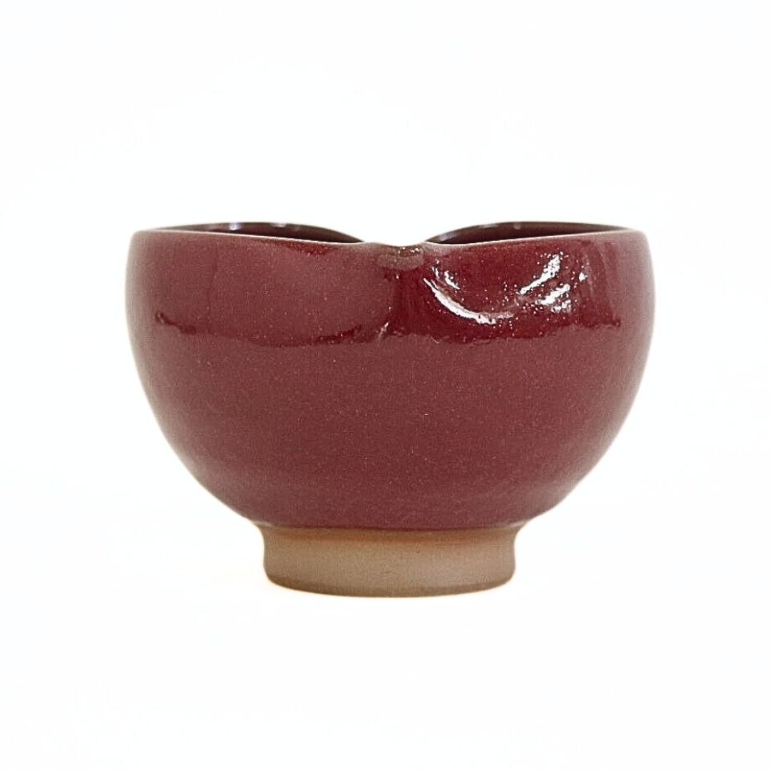 【越前焼】パープルハート ハートの抹茶椀