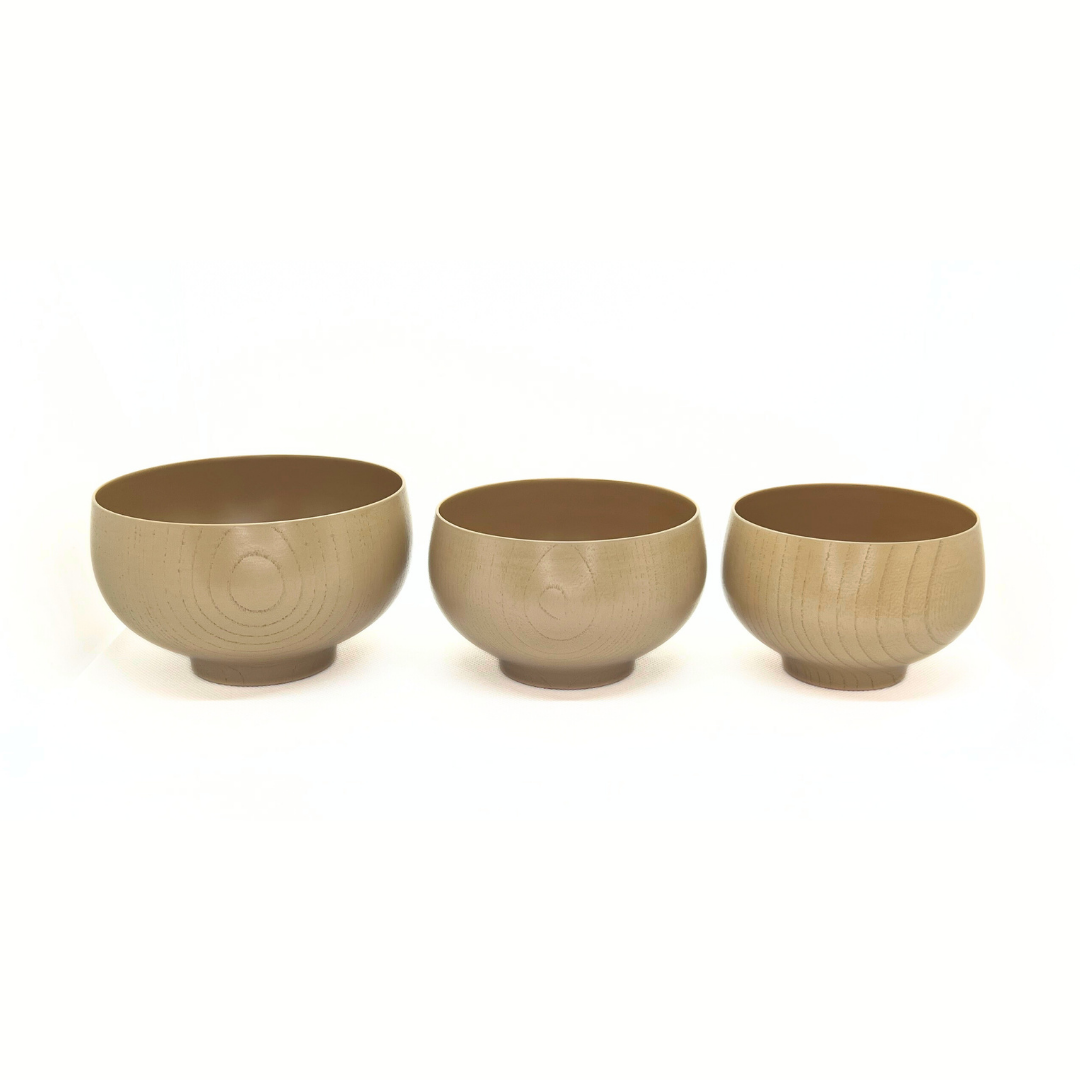 【越前漆器】くるむ 組椀(中)　白