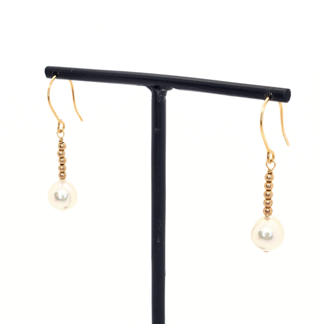 6mmパール ドロップピアス