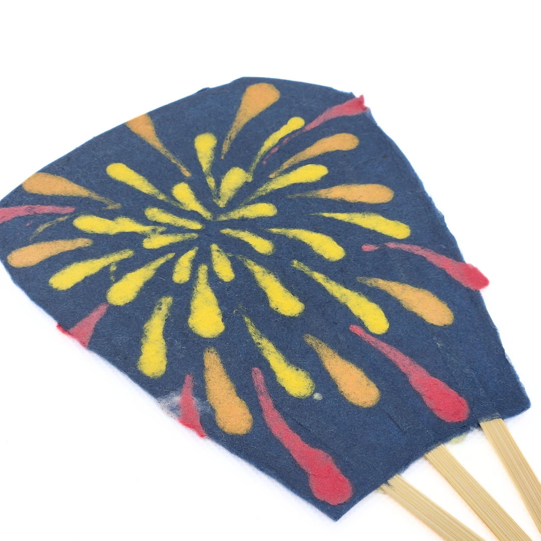 【越前和紙】うちわ小　打ち上げ花火 3