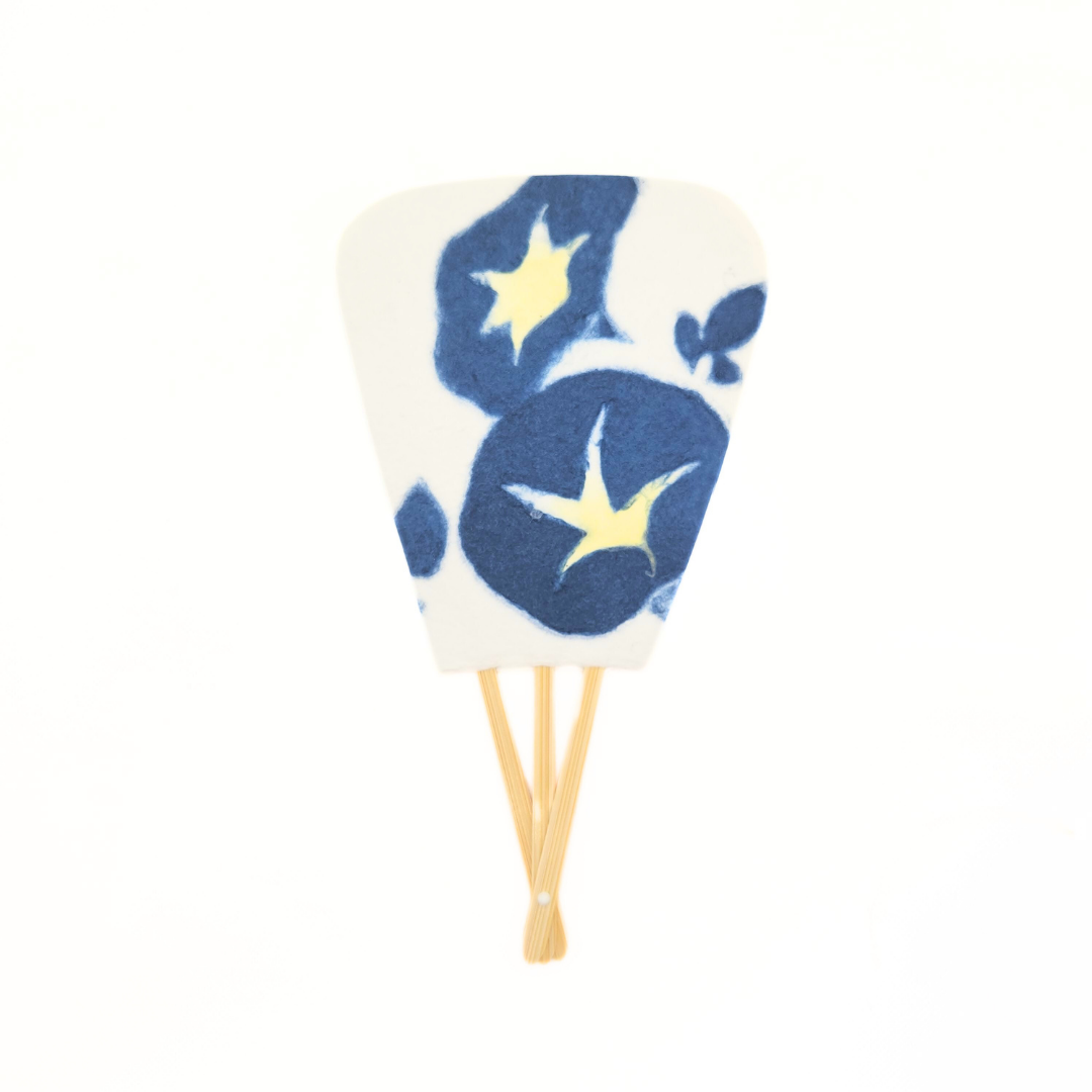【越前和紙】うちわ小　朝顔
