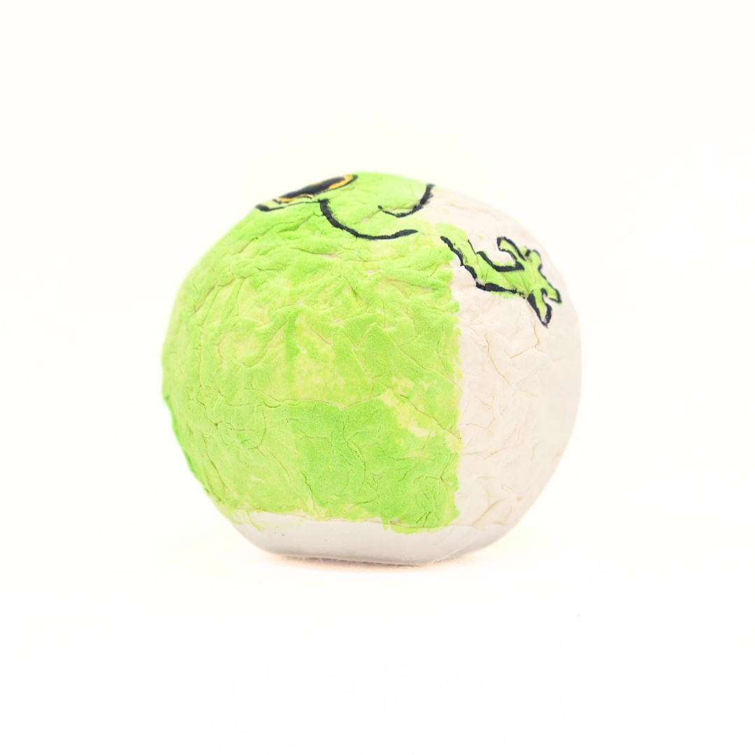 【越前和紙】手漉き和紙おきあがりこぼし　かえる-緑-