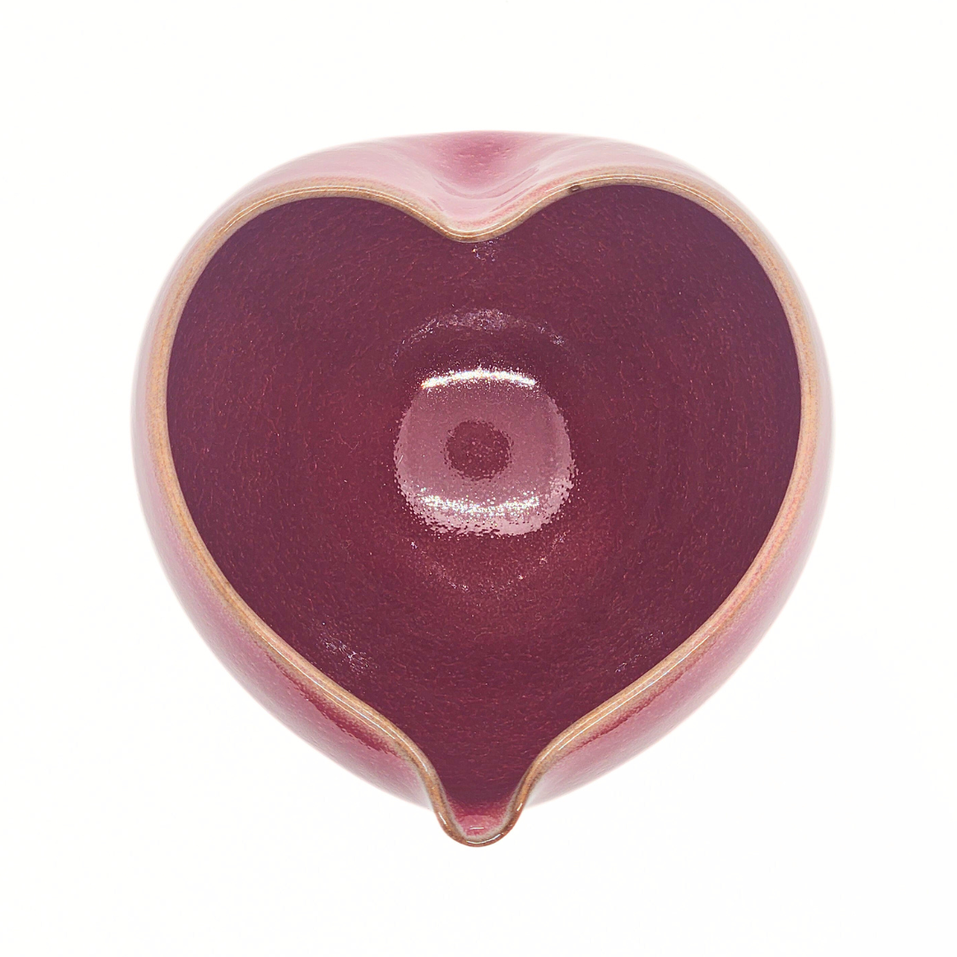 【越前焼】パープルハート ハートの片口、酒器セット