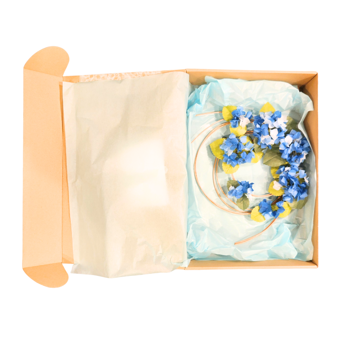 越前和紙の花 ウォールアート　紫陽花