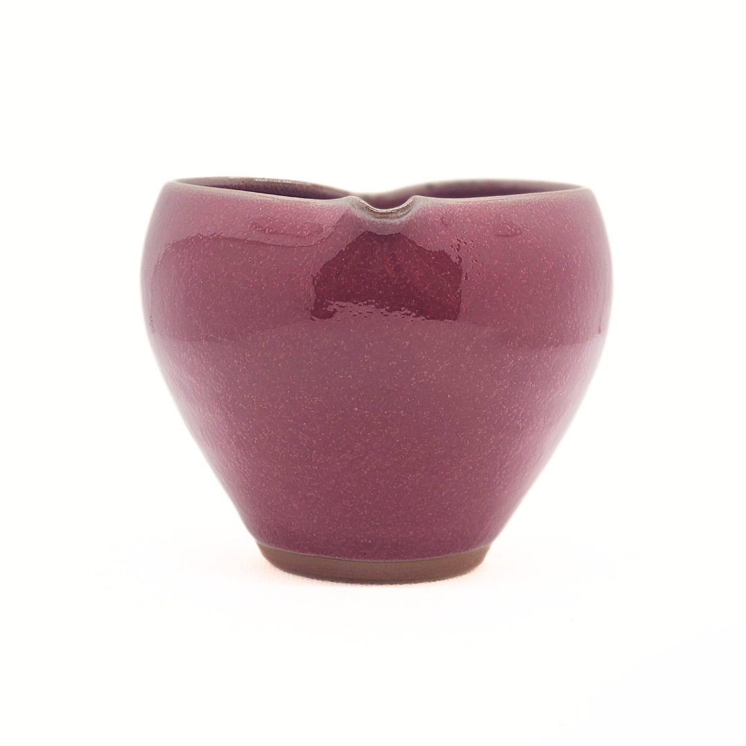 【越前焼】パープルハート ハートの片口、酒器セット