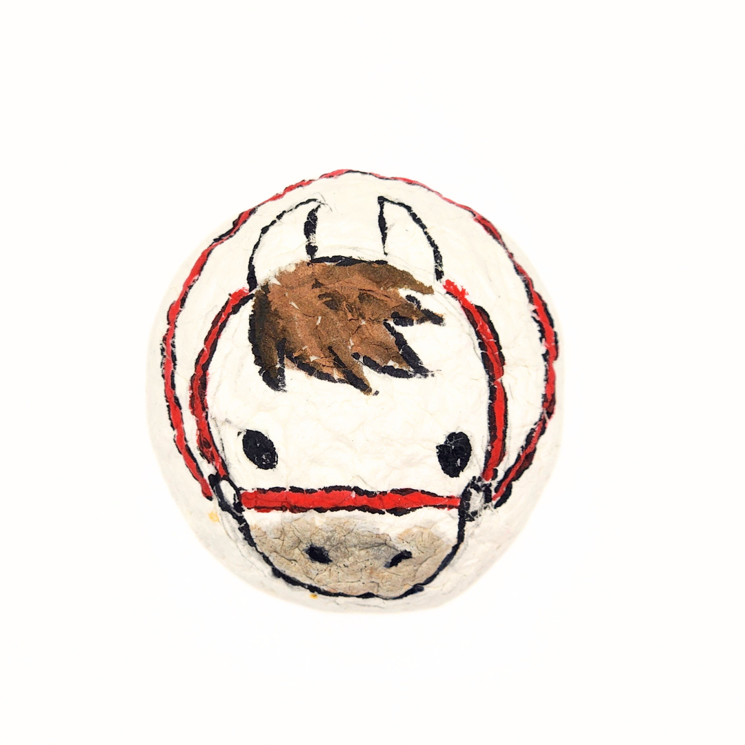 【越前和紙】おきあがりこぼし 干支"午" 白